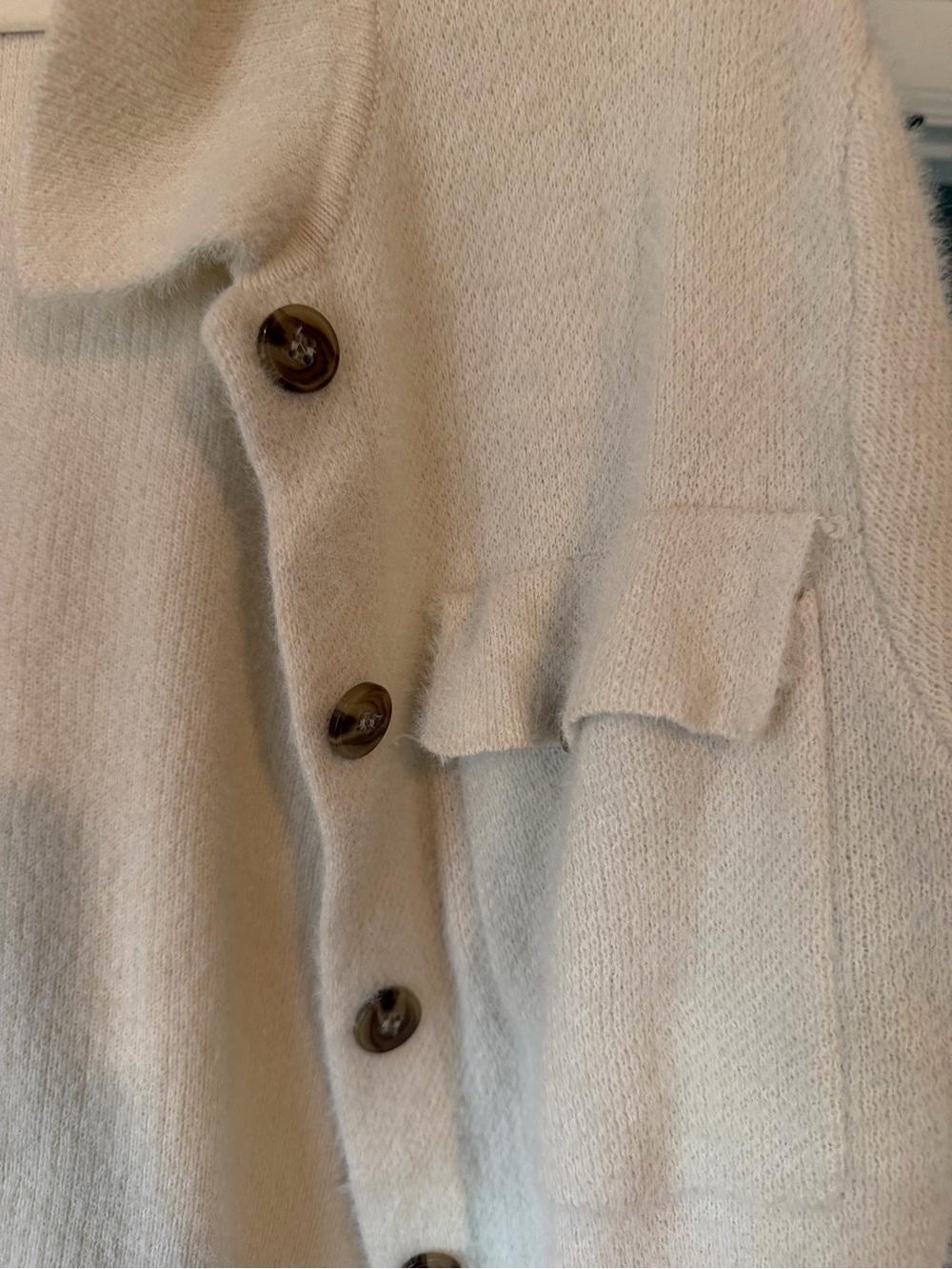 William Rast Ivory Button-Front Knit Cardigan - Picture 2 of 3